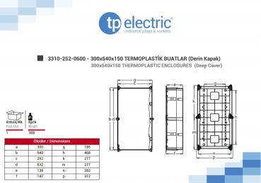 Preview: Installationsgehäuse IP67 (300x540x150mm)